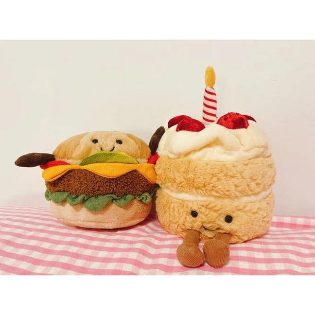 Jellycat Amuseables Birthday Cake Plush Toy - Delightful Beige