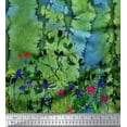 thumbnail image 3 of oneOone Cotton Poplin Fabric Leaves & Flower Panel Print Sewing Fabric BTY 56 Inch Wide, 3 of 3