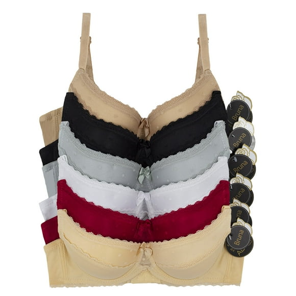Paquete de Brasier Adda Lingerie Bruna, Detalle Mesh, Colores Surtidos
