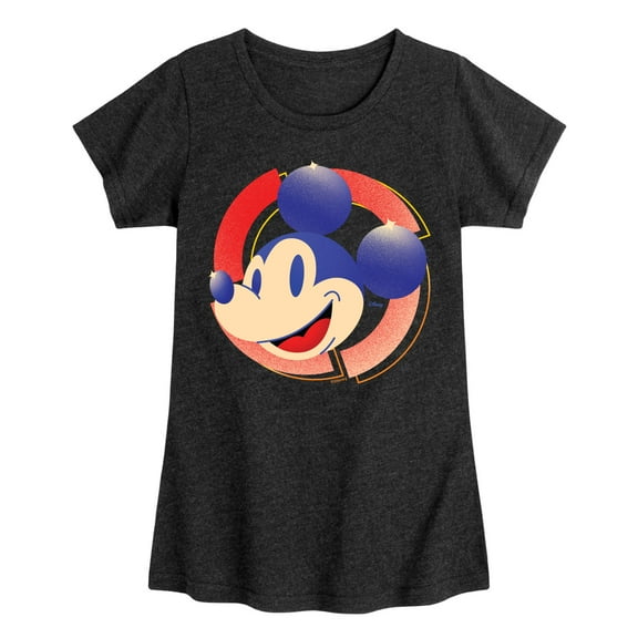 Disney - Mickey Badge - Toddler & Youth Girls Short Sleeve Graphic T-Shirt