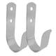 thumbnail image 5 of Ganchos de pared de metal curvo - 2 ganchos de pared atornillables - Acero galvanizado - Ganchos universales para almacenamiento y clasificación - Ganchos para garaje, sótano, taller JAMW Sencillez, 5 of 5