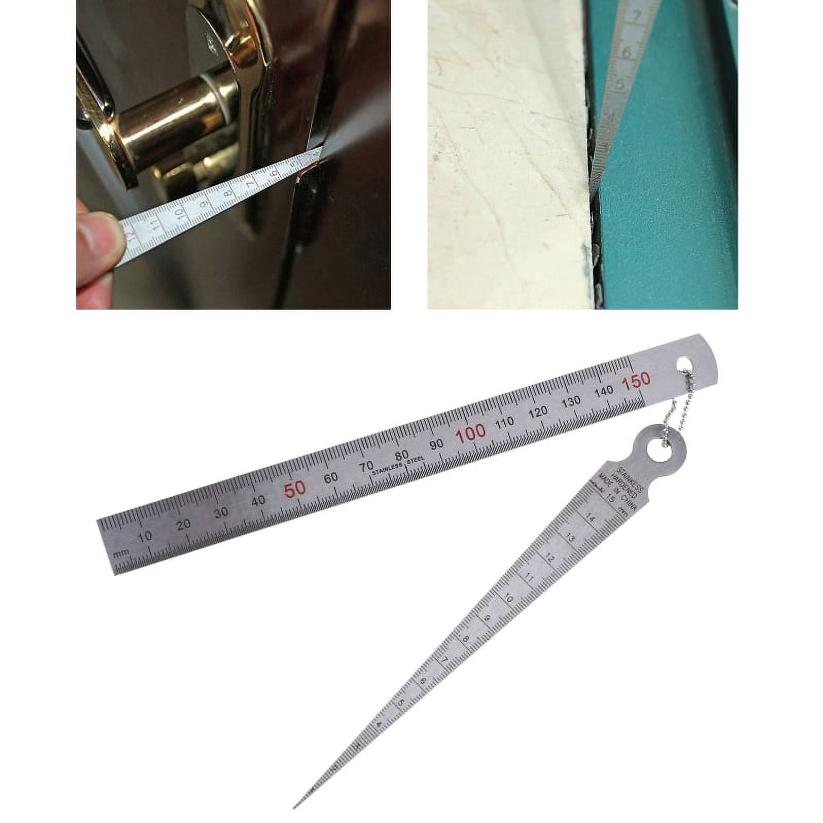 Taper Gauge Depth for Gap Ruler Wedge Feeler 1-15mm Stainless Steel Hole Inspect R7UA ,Easy to Use