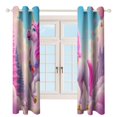 thumbnail image 4 of Unicorn in Fantasy Landscape 2 Panels 3D Printing Pattern Curtain for Bedroom Living Room Kitchen Window Decoration Home, 4 of 6