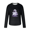 thumbnail image 4 of Raeneomay Long Sleeve Shirts for Men Halloween Printed Top Casual Long Sleeved Round Neck Top/Shirt, 4 of 4