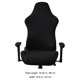 thumbnail image 2 of unbranded 1Jgo Fundas Elásticas Negras Para De Oficina Y Gaming Con Protector De Reposabrazos Lavable, 2 of 8