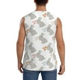 thumbnail image 4 of Daiia Gray Rabbit Printed Men's Tank Tops,Casual Soft Sleeveless Gym Muscle Shirts Bodybuilding Tee-3X-Large, 4 of 8