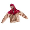 thumbnail image 2 of Almencla 1/6 Scale Female Figure Clothes Costume Hooded Jacket,Handmade,Mini Action Figures Clothes for 12'' Action Figures Accessory red orange pink, 2 of 8