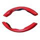thumbnail image 2 of Carbon Fiber Steering Wheel Cover, Ultra Thin, Wear-Resistant, Universal, Fits Most Cars, Red, 2 of 4