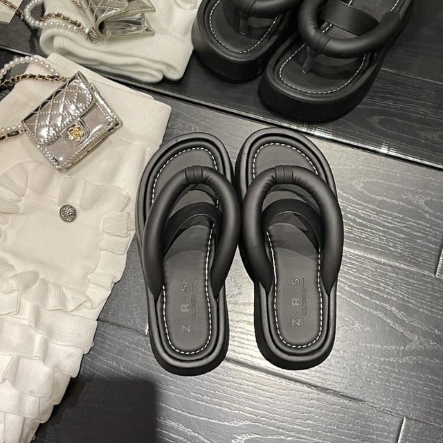 Chanclas cómodas con plataforma, zapatos de mujer, zapatos de playa para exteriores, zapatillas, sandalias informales cómodas a la moda para mujer, zapatillas 39 Gao Jinjia LED
