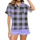 thumbnail image 1 of Conjunto de Verano para las Mujeres, Estampado Cuello de Manga Corta Y Pantalones Cortos, Moda Casual de Dos Piezas, 1 of 8