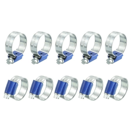 

Uxcell 10Pack Worm Gear Hose Clamp Clips Adjustable 19- 28mm Range Fuel Line Clamps