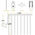thumbnail image 5 of Fairy Lights Curtain Lights,GHODEC 7.9Ft x 5.9Ft 144LED Outdoor Lights USB Powered,8 Modes & Waterproof LED String Lights with Remote Control for Indoor/Outdoor Window Wedding Party Wall Decor (White), 5 of 7