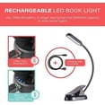 thumbnail image 4 of Amber Book Light, Blue Light Blocking - Dual Mode Rechargeable Night Reading Light, 1600K Amber and 625nm Red for Reading in Bed at Night. Gift for Students, Kids, Travel, Study., 4 of 5