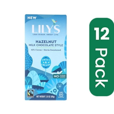 Lily's Sweets Bar Chocolate Hazelnut 2.8 oz (Pack Of 12)