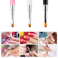 thumbnail image 3 of Pincel de doble cabeza para diseño de uñas, ideal para esculpir, estampar y aplicar gel de extensión, color negro., 3 of 6