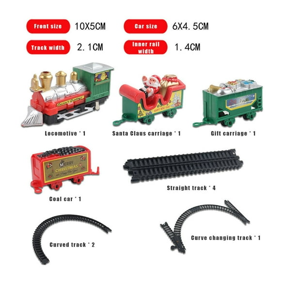Xmas Train Set Interactive Railway Decorations Railway Tracks Tracks Model Realistic Electric Toy Kids Family Preschool Activity Decorations