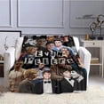 thumbnail image 2 of Manta estampada con patrón 3D Evan Peters, mantiene el calor, mantas hermosas, manta suave y cómoda, regalos de cumpleaños, 2 of 4