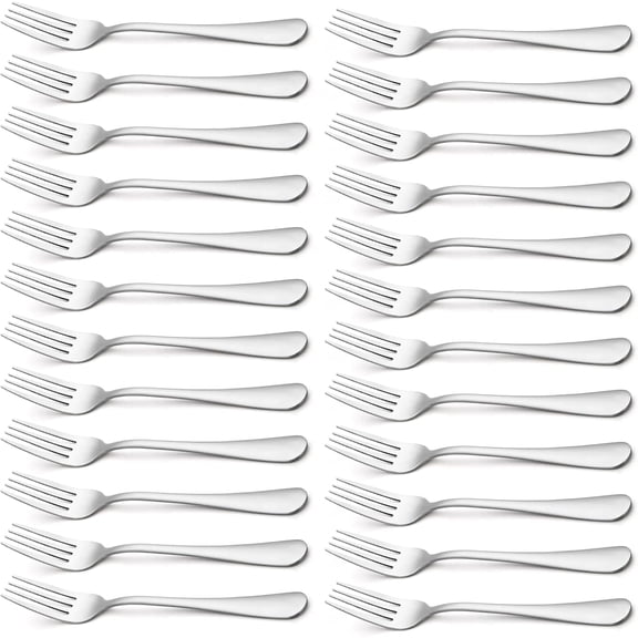 Fork Silverware, Set of 24 Dinner Forks, 7 Inches Premium Food Grade Stainless Steel Forks for Home Kitchen Party Restaurant, Mirror Polished Dishwasher Safe