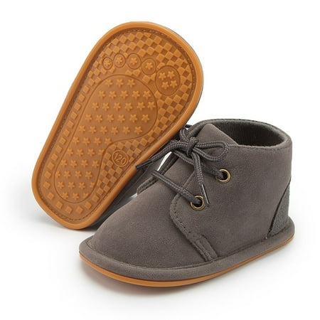 

Infant Baby Boys Girls Boots Rubber-soled Non-slip Lace-up Short Boots