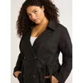 thumbnail image 2 of Sofia Jeans Women's and Women's Plus Size Double Breasted Trench Coat, Sizes XS-5X, 2 of 4