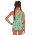 thumbnail image 2 of Tutolipy Roses Pattern Girls One Piece Swimsuit, Polyester Material Adjustable Straps Padded Girls' Sleeveless One-Piece Swimsuit with Skirt for Hawaii 17-18 Years Old, 2 of 10
