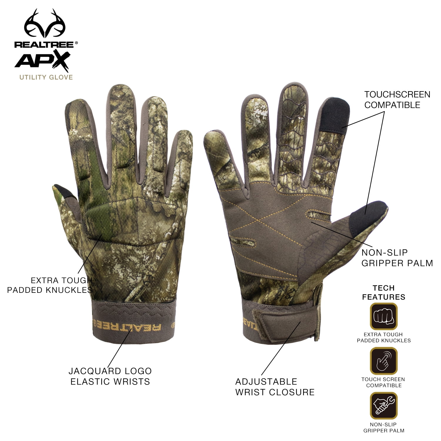 Realtree APX Men's Utility Hunting Gloves
