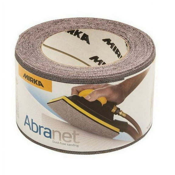 Mirka Abrasives Abranet 9A570180 9A Series Closed Coated Grip-On Sanding Sheet Roll, 2-3/4 in W x 30 ft L, P180 Grit