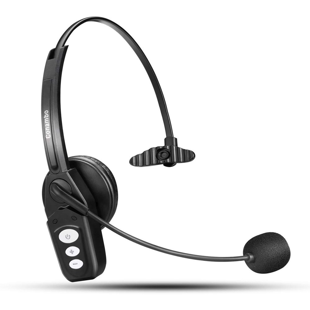 Bluetooth Headset V5.0, Pro Wireless Headset High Voice Clarity with Noise Canceling Mic for