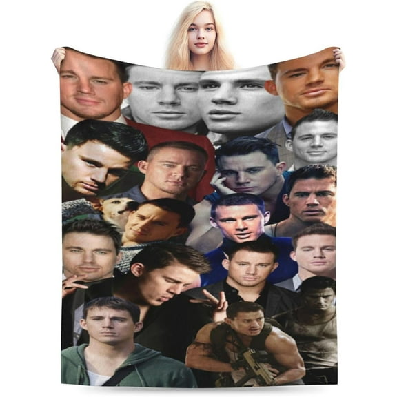 Blanket Channing Tatum Soft and Comfortable Wool Fleece Throw Blankets Gift for Home Decoration Sofa Office car Camping Yoga Travel Home Decoration Cozy Plush Beach