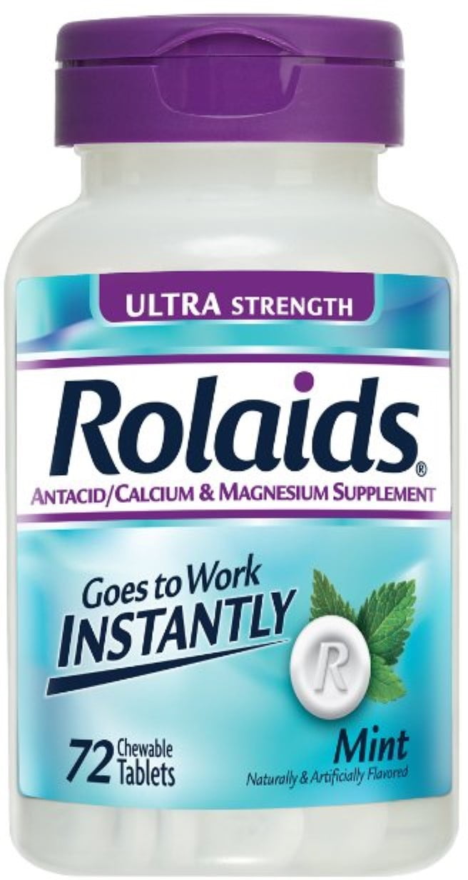 Rolaids Ultra Strength Tablets, Mint 72 ea (Pack of 2)