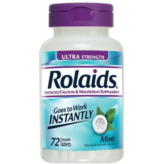 Rolaids Ultra Strength Tablets, Mint 72 ea (Pack of 2)