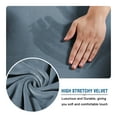 thumbnail image 2 of TOPCHANCES 3-Piece Velvet Plush High Stretch Sofa Cover Slipcover, With Separate Cushion Covers (Light Blue, Loveseat/2-seater), 2 of 7