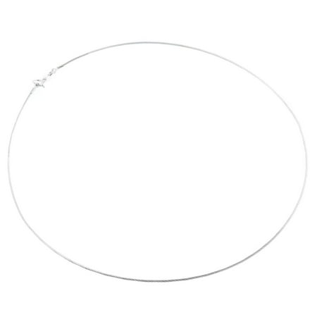 - 1.1mm Stiff Flexing Cable Wire 925 Sterling Silver Necklace