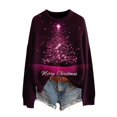 thumbnail image 2 of Chandails Grande Taille pour Femmes 2025 Imprimé Graphique Tendance Manches Longues Col Rond Tricot Automne Décontracté Coupe Ample, 2 of 6
