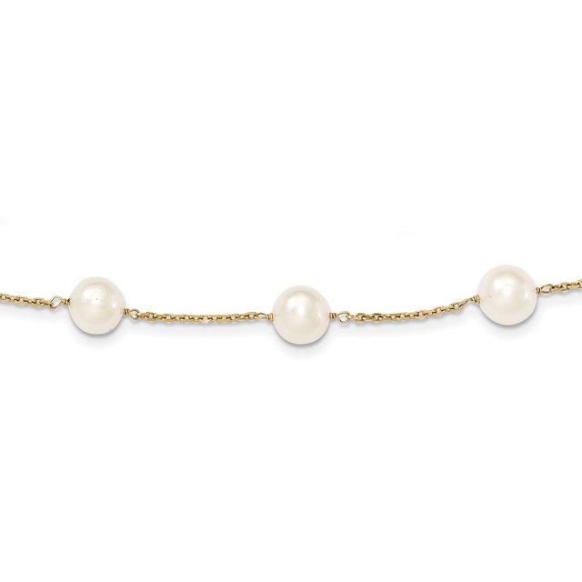 Collier de Perles de Culture en Or Jaune 14K 8-9mm FW 18 Pouces
