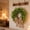 Green_Hot#2504, variant on Artificial Boxwood Wreath with White Flowers and Jute Bow for Front Door, Green Faux Spring Summer Wreath for Year Round Home Decor and Entryway