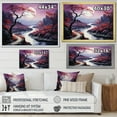 thumbnail image 4 of Designart "Endless Journey Pink Meandering River III" Landscapes Floater Framed Canvas Print, 4 of 7
