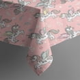 thumbnail image 3 of Pink Cartoon Winged Unicorn Floral Pattern Rectangle Tablecloth 60"x84",Waterproof Polyester Rectangle Table Cloth, Wipeable Spillproof Polyester Tablecloth for Dining, Camping, Indoor and Outdoor, 3 of 5
