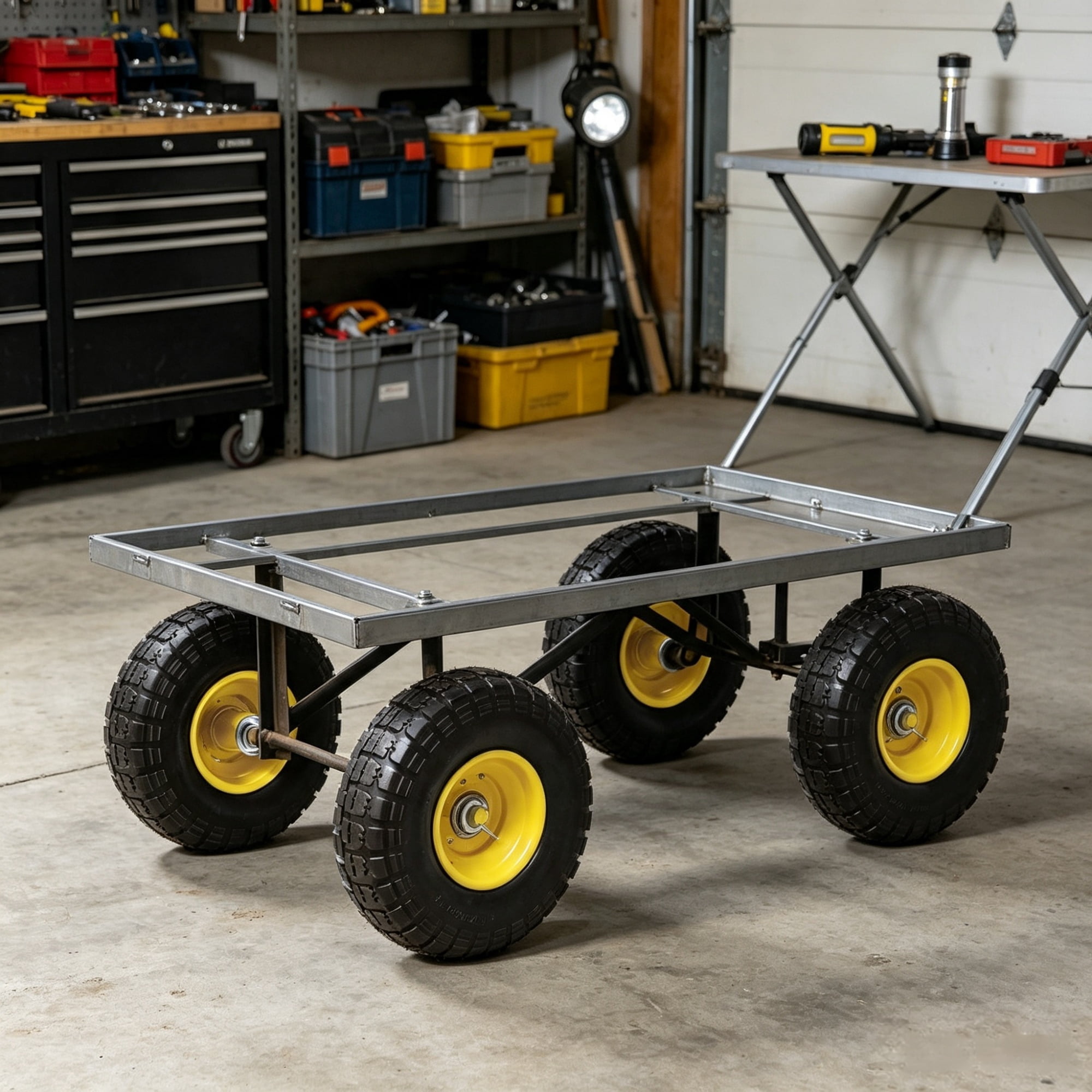10" Run-Flat Tire & Wheel, 2 Pack 400 lbs Dynamic Load, 450 lbs Static Load, Flat Free Tubeless Replacement for Hand Truck, Utility Cart, Dolly & Garden Trailer