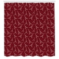 thumbnail image 3 of Ambesonne Eiffel Tower Shower Curtain, Monument and Hearts, 69"Wx84"L, Maroon Dried Rose Ruby, 3 of 3