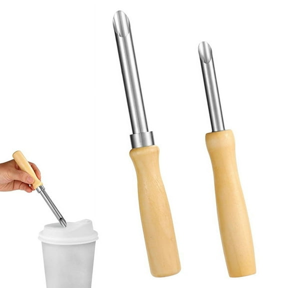 Cup Lid Hole Puncher for Straws, Lids, Suitable for Lemonade and Milk Tea Lids