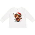 thumbnail image 3 of Inktastic Christmas Highland Cow Boys or Girls Long Sleeve Toddler T-Shirt, 3 of 5