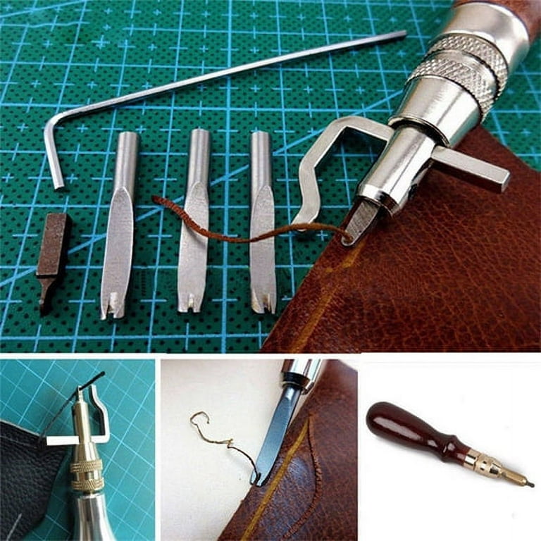 Leather Craft Tools Kit for Hand Sewing, Stitching, and Grooving