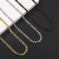 thumbnail image 3 of TURANDOSS 3 Pcs Chain Necklace for Men Stainless Steel Figaro Chain Necklaces Gifts Jewelry for Men Women 5MM Chain Necklace, 3 of 7