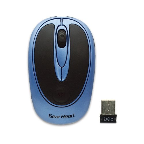 Gear Head Wireless Optical Nano Mouse Blue Walmart Com Walmart Com
