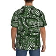 thumbnail image 5 of Disketp Men's Hawaiian Green Snakeskin Print Shirts Button Down Holiday Beach Shirts-4X-Large, 5 of 7