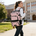thumbnail image 4 of WANDF 15.6 in Laptop Backpack for Men Women,Gym Backpack with Shoe Compartment, Airline Approved Carry on Travel Bag with USB Charging Port，Casual Backpack for Commuting,Work,Hiking(Pink), 4 of 13