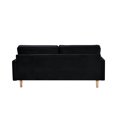 thumbnail image 6 of 70" Velvet Sofa Couch, Retro Simple Small House Double Three Person Straight Row Sofa with Solid Wood Legs, Comfy Upholstered Couch for Small Living Room Bedroom Office, 6 of 9