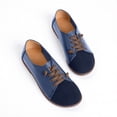 thumbnail image 5 of Viluyesy Womens Oxfords Lace-up Round Toe Comfortable Breathable Lightweight Casual Walking Work Flats Blue Size 5.5, 5 of 6