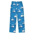 thumbnail image 2 of Rain Pattern Pajama Pants Soft Lightweight Lounge Pants Bottoms Sleep Pants Warm Comfy, 2 of 9